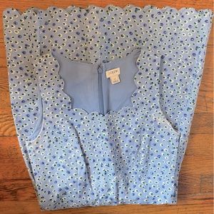 J Crew Scalloped Floral Dress